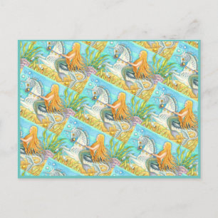 POSTAL ESTALLION DE MERMAID & MAR, FANTASÍA BLANCA UNICOR