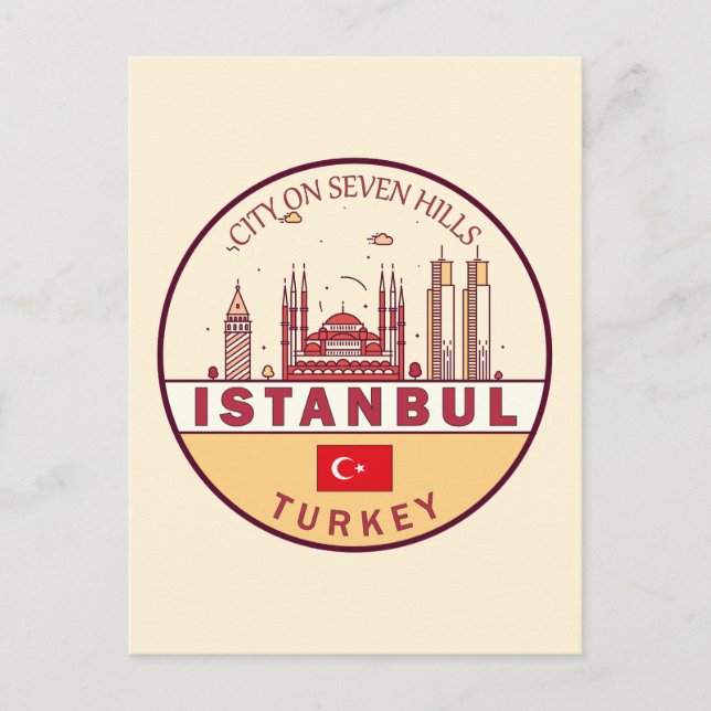 Postal Estambul Turquía: Emblema de la línea aérea (Anverso)