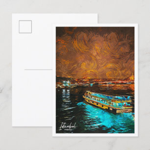 Postal Estambul Turquía: Hermosa ciudad de pintura al pet