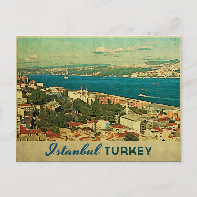 Postal Estambul Turquía vintage (Anverso)