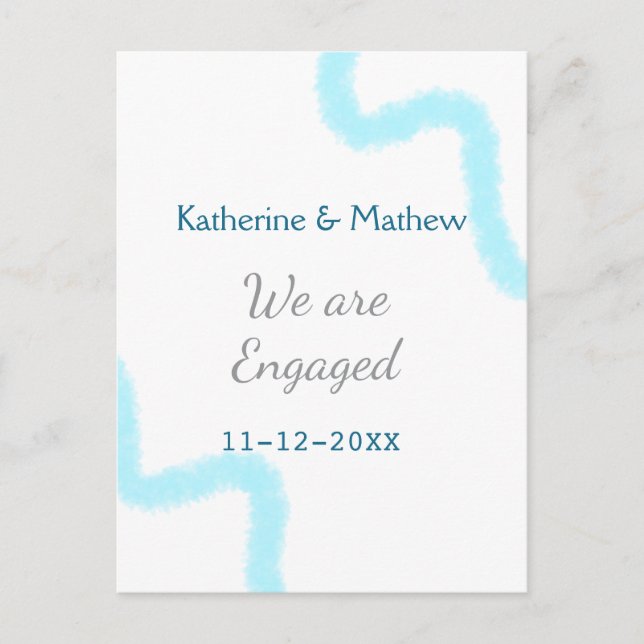 Postal Estamos comprometidos con la espiral de acuarela g (Anverso)