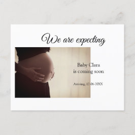 Postal estamos embarazadas agregar nombre de bebé fecha d