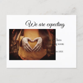 Postal estamos embarazadas agregar nombre de bebé fecha d