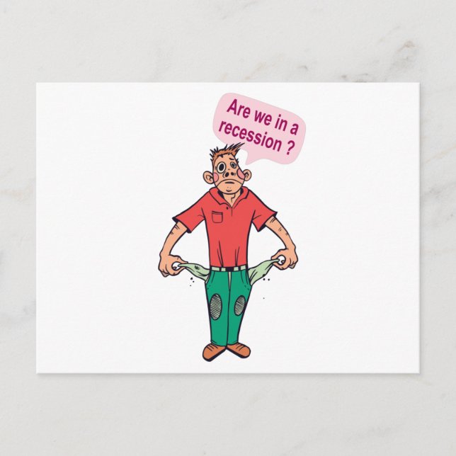 Postal ¿Estamos en recesión? (Anverso)