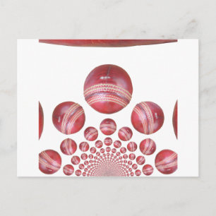 Postal Estampa de Pelota de Cricket para Amantes del Depo