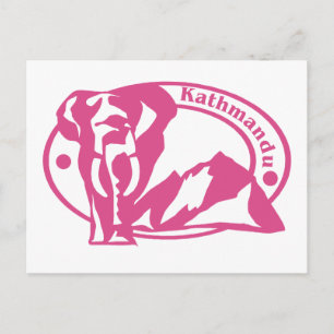 Postal Estampación de Katmandú