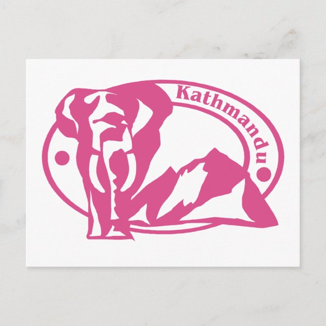Postal Estampación de Katmandú (Anverso)