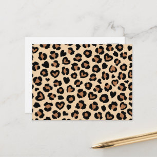 Postal Estampado Animal, Leopardo Marrón, Manchas de Guep