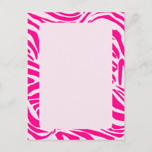 Postal Estampado de cebra rosa