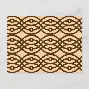 Postal Estampado de kimono, melocotón y chocolate