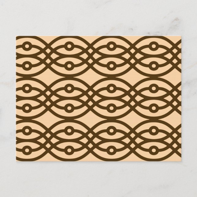 Postal Estampado de kimono, melocotón y chocolate (Anverso)