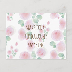 Postal Estampado de plores