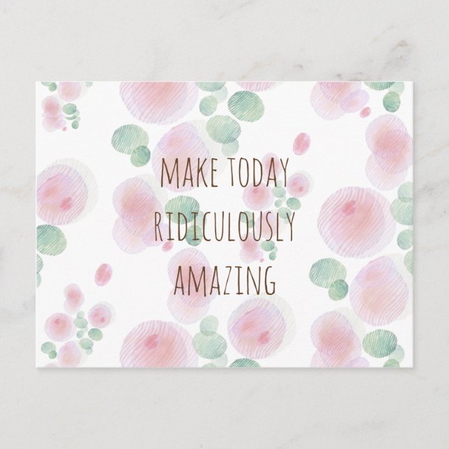 Postal Estampado de plores (Anverso)