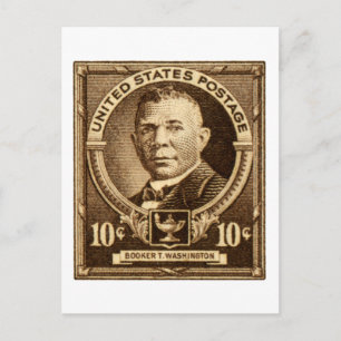 Postal Estampado de Washington del Booker T. 1940
