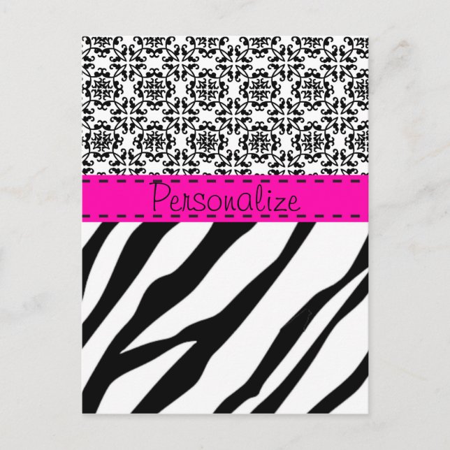 Postal Estampado de zebra (Anverso)
