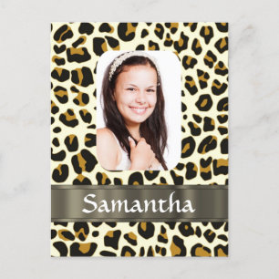 Postal Estampado leopardo personalizado