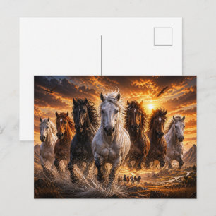 Postal Estampida de Espíritu Salvaje – Arte de Caballos M