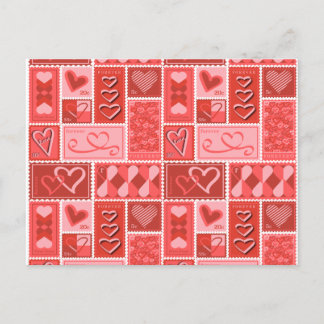 Postal Estampilla de correo de amor