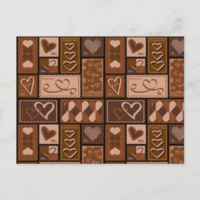 Postal Estampilla de correo de amor (Anverso)