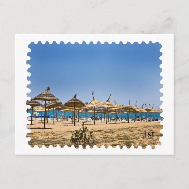 Postal Estampilla de playa (Anverso)