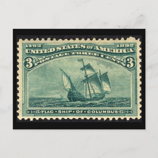 Postal Estampilla de rehenes de Estados Unidos de 1893 (Anverso)