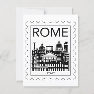 Postal Estampilla de rehenes de Italia de recuerdo de Rom
