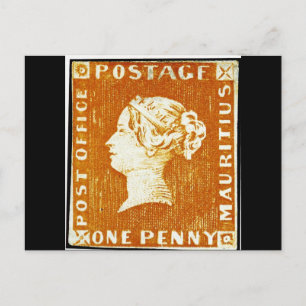 Postal Estampilla de rehenes de Mauricio, un penique brit