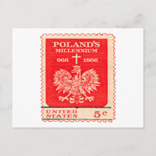 Postal Estampilla del milenio de Polonia