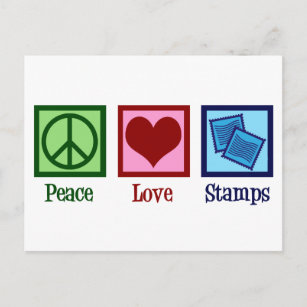 Postal Estampillas de amor por la paz