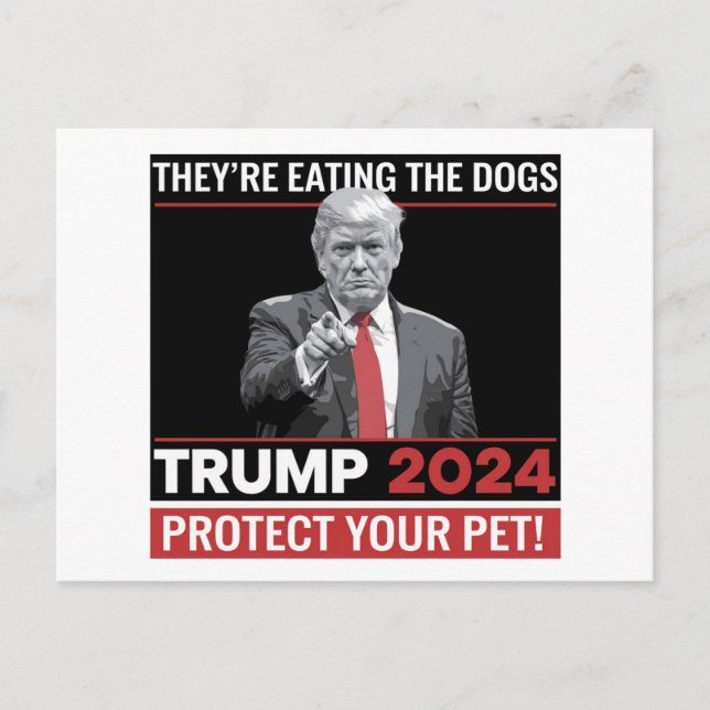 Postal Están comiendo a los perros el debate de Trump 202 (Anverso)