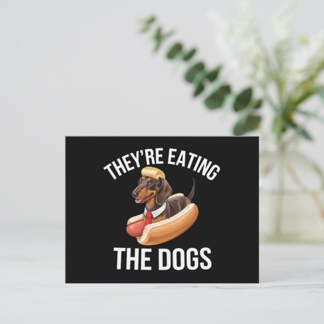 Postal Están Comiendo Los Perros Debate Donald Trump 2024 (Anverso de pie)