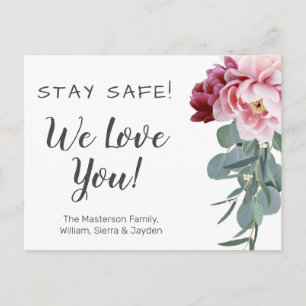 Postal Estancia floral personalizada segura te queremos