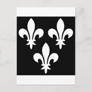 Postal Estandarte Medieval de Francia