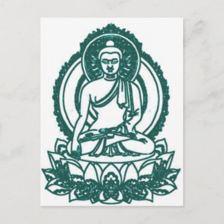 POSTAL ESTANDO BUDA MEDITANDO LA PAZ
