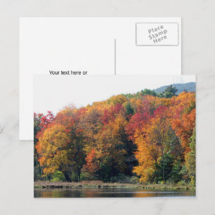 Postal Estanque de follaje de otoño personalizado