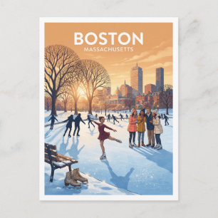 Postal Estanque de ranas de Boston Common Massachusetts R