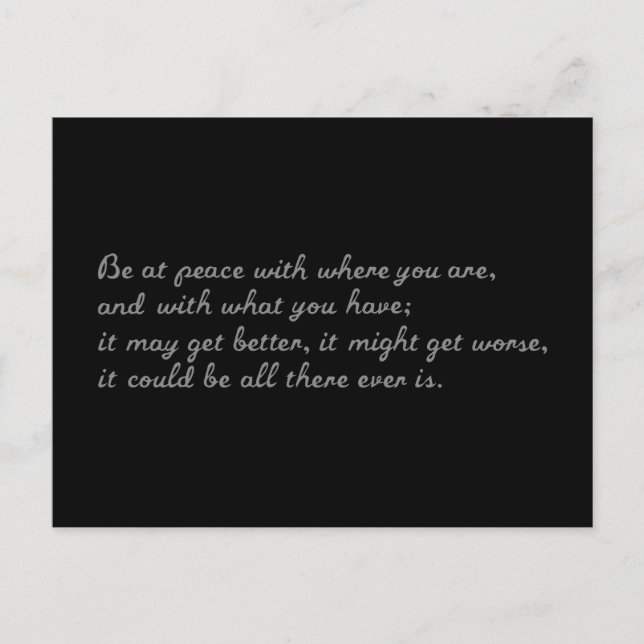 Postal Estar en paz (Anverso)