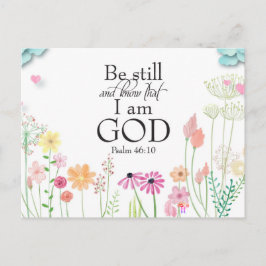 Postal Estar quieto | Flor cristiana de salmos