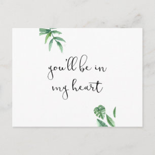 Postal Estarás en mi corazón