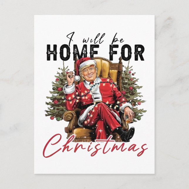 Postal Estaré en casa para Navidades el día de la inagura (Anverso)