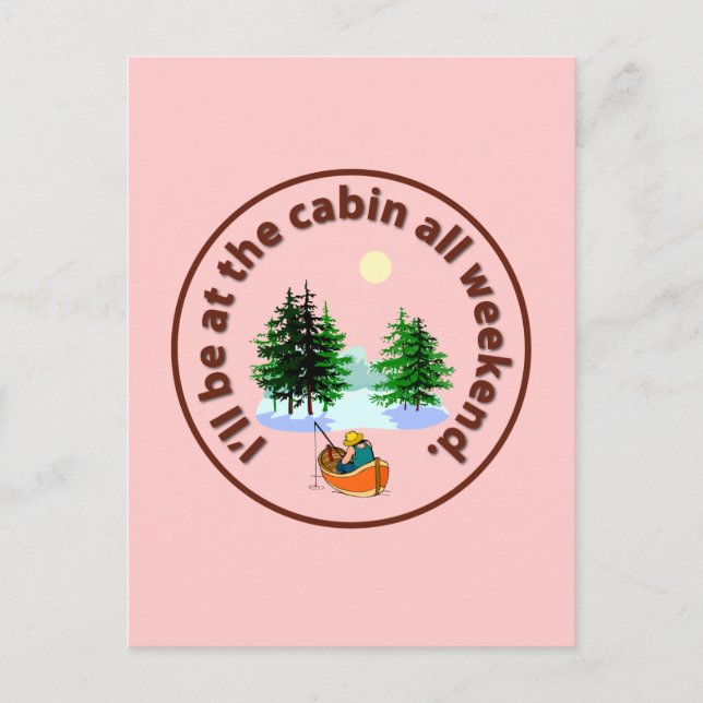 Postal Estaré en la cabina todo el fin de semana (Anverso)