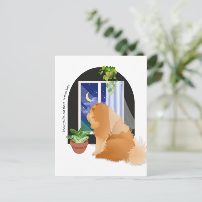 POSTAL ESTÁS ALLÍ FUERA DE ALGÚN SITIO. (Anverso de pie)