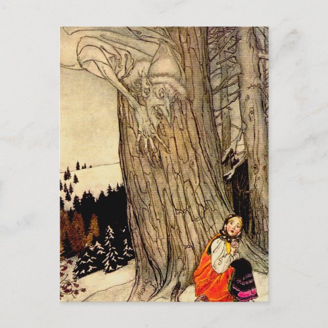 Postal “¿Estás caliente?” Arte de hadas de Arthur Rackham (Anverso)