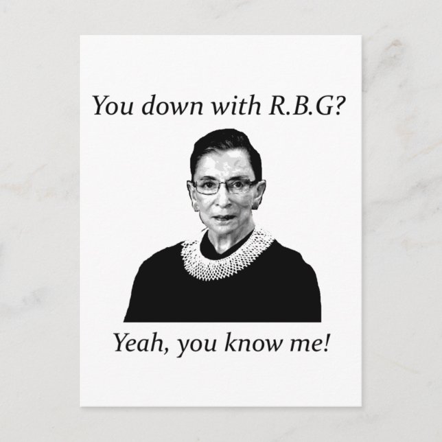 Postal ¿Estás con RBG? (Anverso)