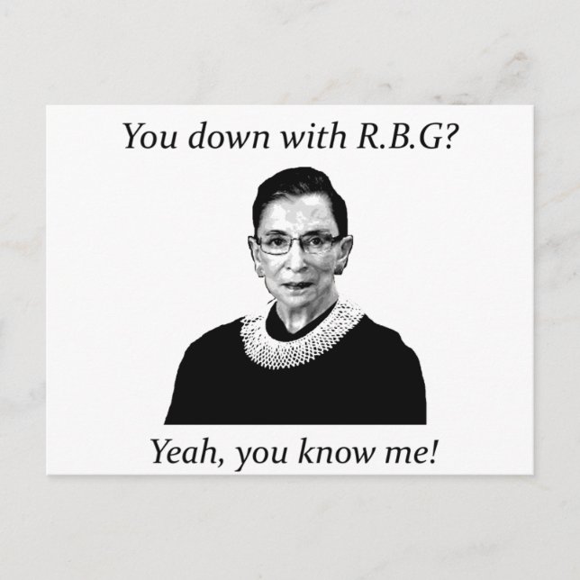 Postal ¿Estás con RBG? (Anverso)