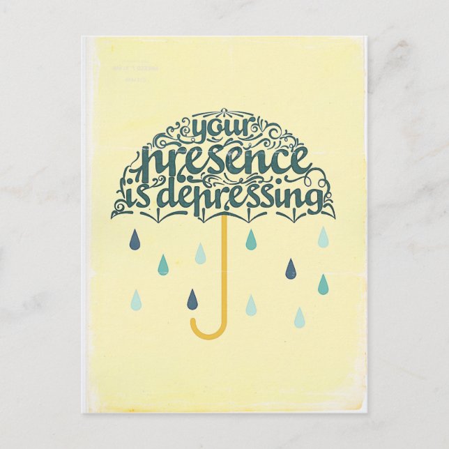 Postal Estás deprimente (Anverso)