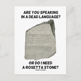 Postal ¿Estás Hablando En Un Lenguaje Muerto O Necesito