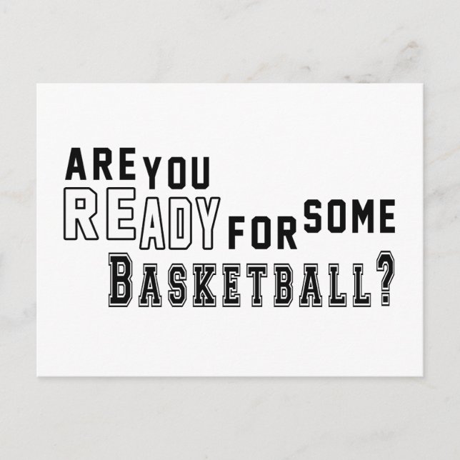 Postal ¿Estás listo para un poco de baloncesto? (Anverso)