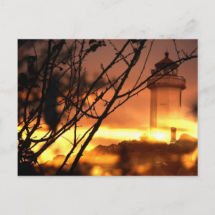 Postal estatal de Washington - Faro al atardecer