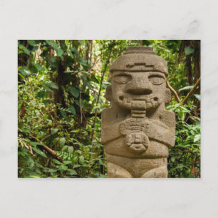 Postal Estatua antigua que toca la flauta